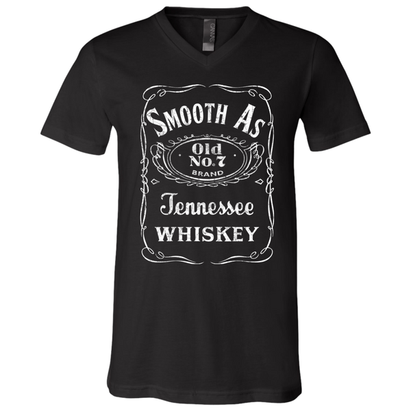 Smooth as Tennessee Whiskey Soft V-Neck Tee Shirt Black