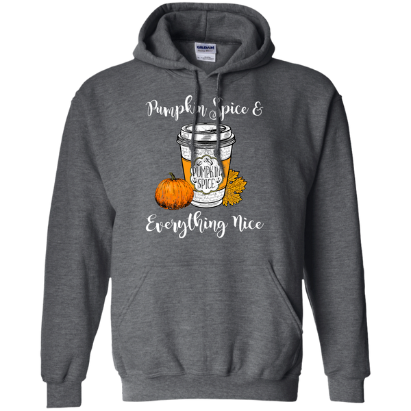 Pumpkin Spice and Everything Nice Hoodie Sweatshirt Dark Grey