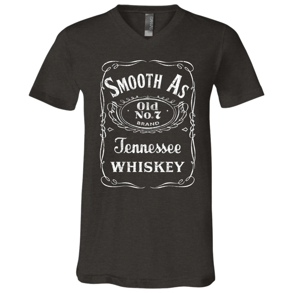 Smooth as Tennessee Whiskey Soft V-Neck Tee Shirt Dark Grey