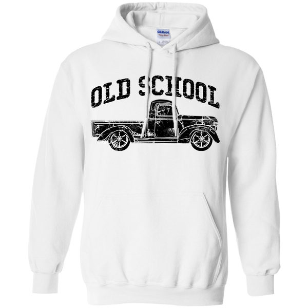 Old School Vintage Distressed Antique Truck Hoodie White