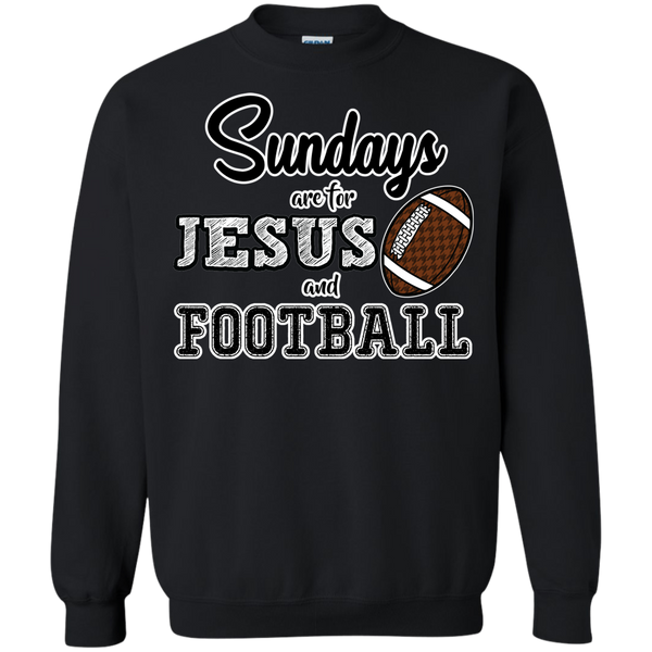 Sundays are for Jesus and Football Crewneck Sweatshirt Black