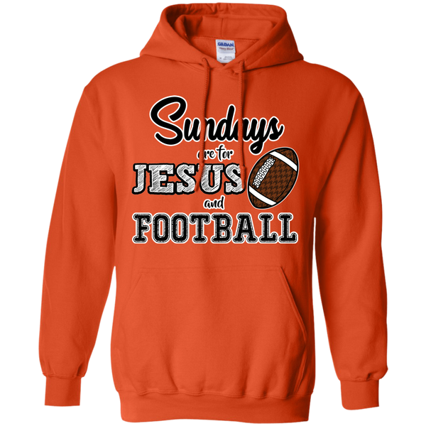 Sundays are for Jesus and Football Hoodie Sweatshirt Orange