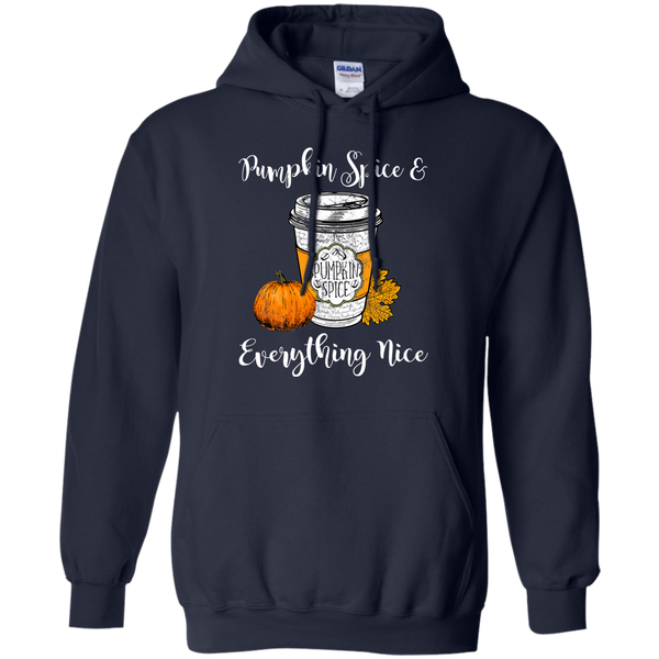 Pumpkin Spice and Everything Nice Hoodie Sweatshirt Navy