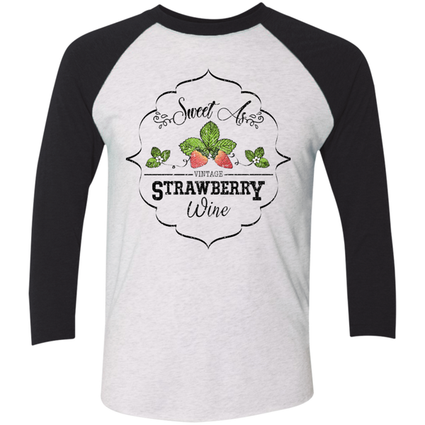 Sweet as Strawberry 3/4 Sleeve Baseball Raglan Tee