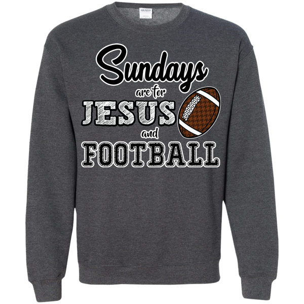 Sundays are for Jesus and Football Crewneck Sweatshirt Dark Grey