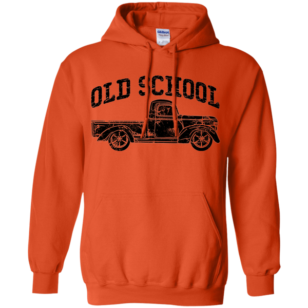 Old School Vintage Distressed Antique Truck Hoodie Orange