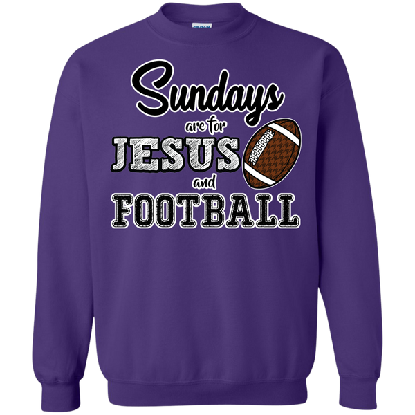 Sundays are for Jesus and Football Crewneck Sweatshirt Purple