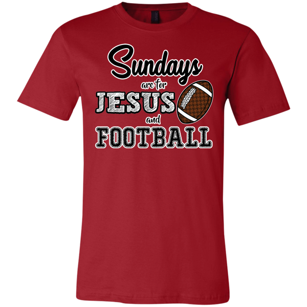 Sundays are for Jesus and Football Tee Shirt Red 