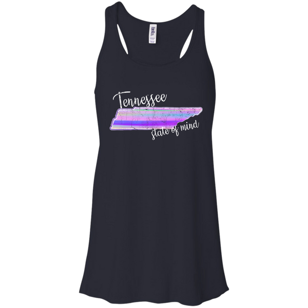 Watercolor Tennessee State of Mind Flowy Racerback Tank