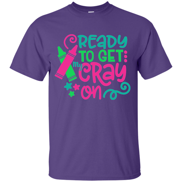 Ready to Get My Cray On Tee Shirt Kids Purple