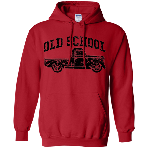 Old School Vintage Distressed Antique Truck Hoodie Red