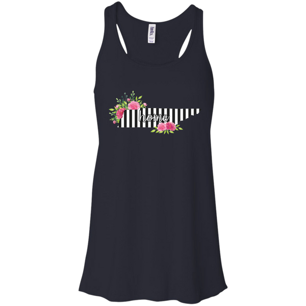 Tennessee Home Striped Floral Flowy Racerback Tank