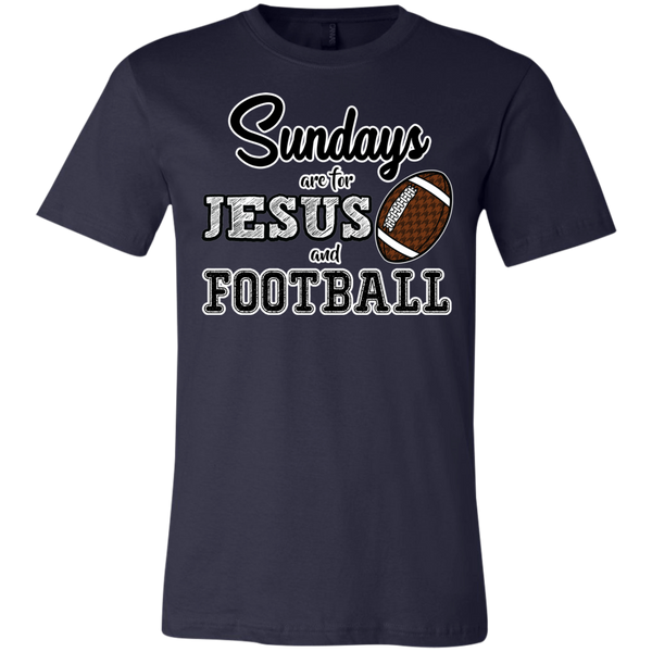 Sundays are for Jesus and Football Tee Shirt Navy