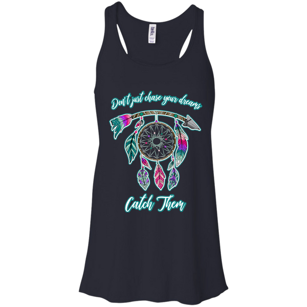 Chase catch your dreams inspirational dreamcatcher flowy tank top navy