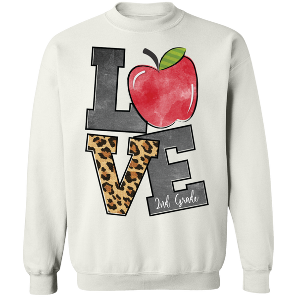 Teacher Love 2nd Grade Sweatshirt