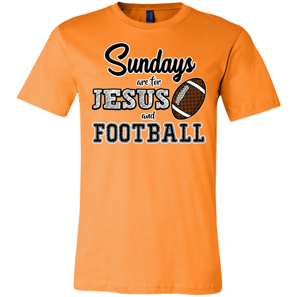 Sundays are for Jesus and Football Tee Shirt Orange