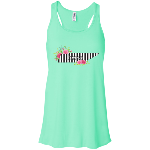 Tennessee Home Striped Floral Flowy Racerback Tank